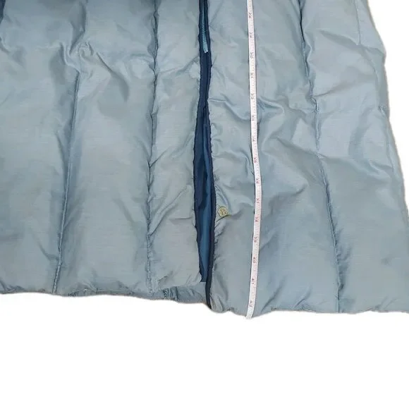 Woolrich Womens Down Coat Size Small Blue Puffer Toggle Vintage Long Jacket - Picture 10 of 12